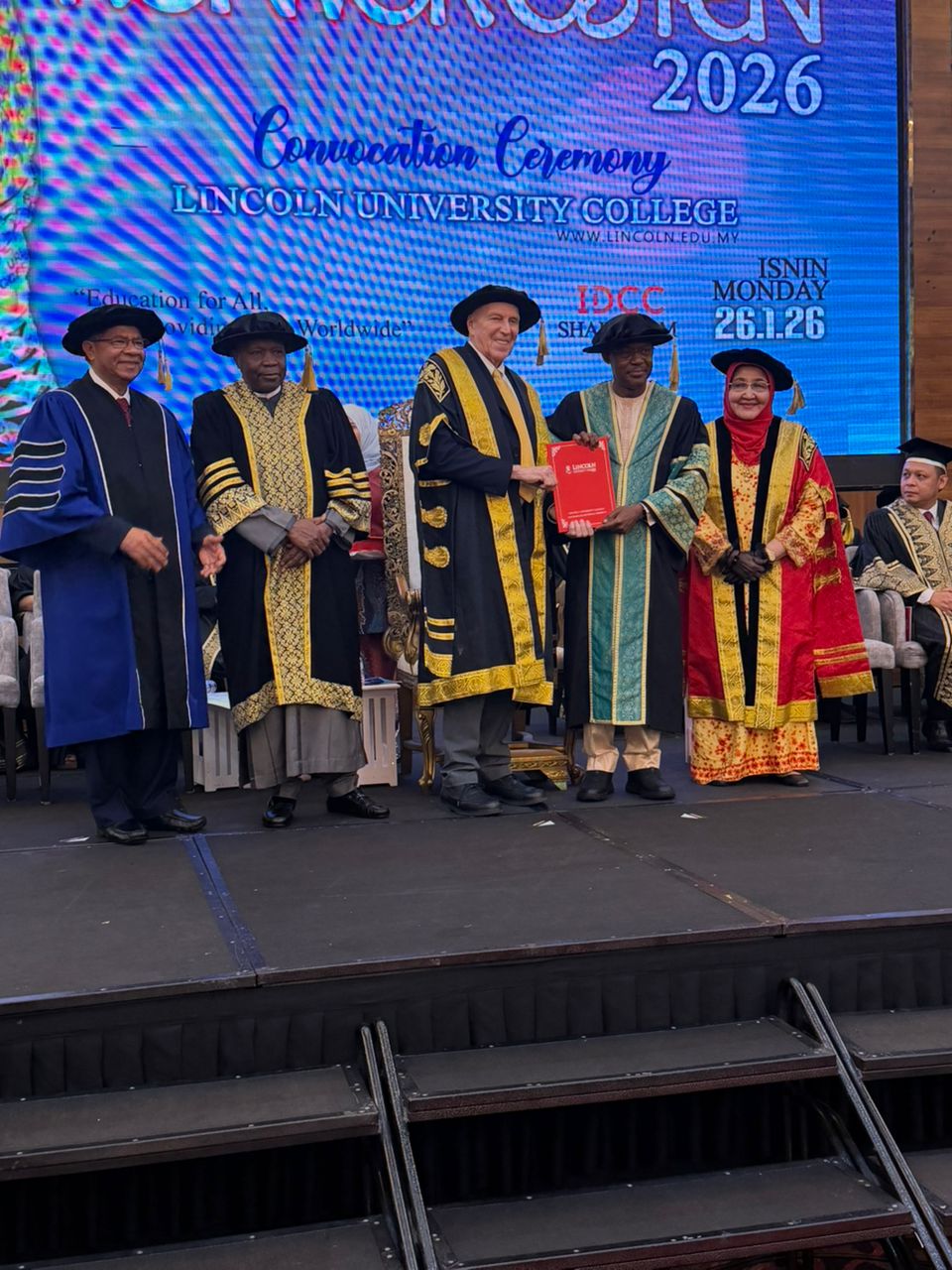 Fmr. Ag. NUC Boss Bags Honorary PhD From Lincoln University Malaysia